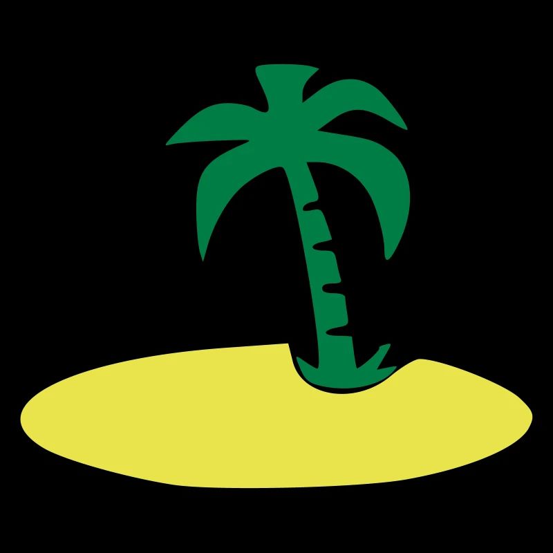 Island with palm tree