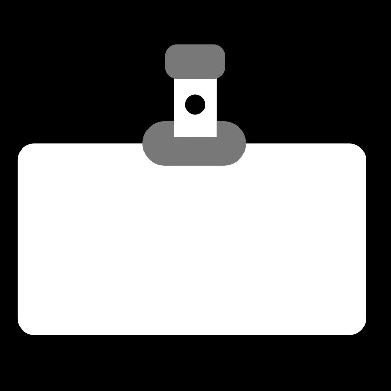 namensschild leer