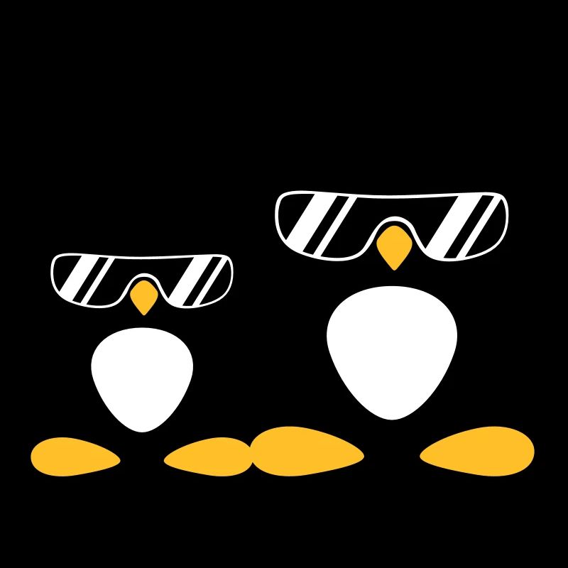 Cool Penguin Dad And Boy