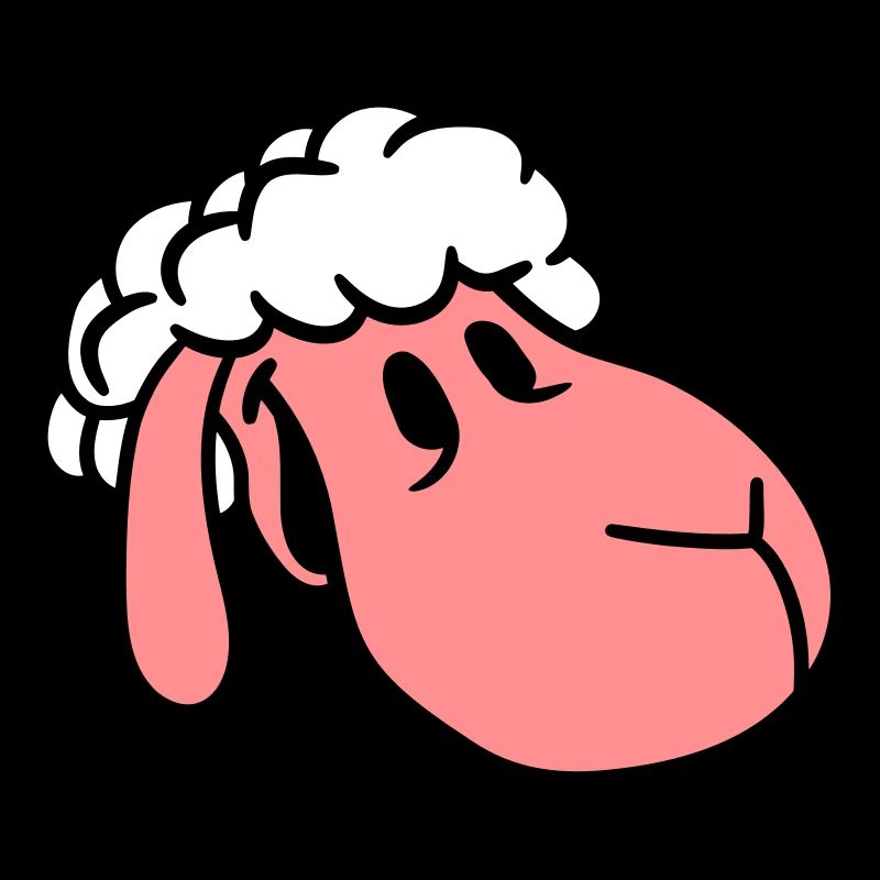 Sheep Face Head Cute Cute Lamb Cool Comic