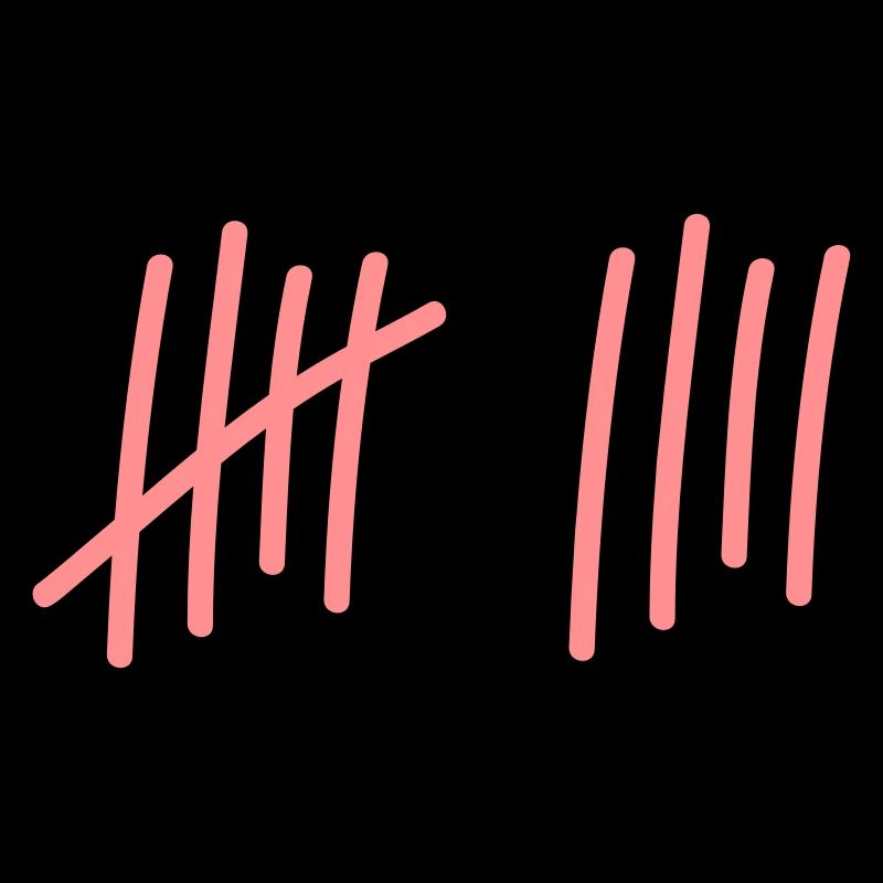 9 Striche // 9 Mal // Geburtstag // Geschenk