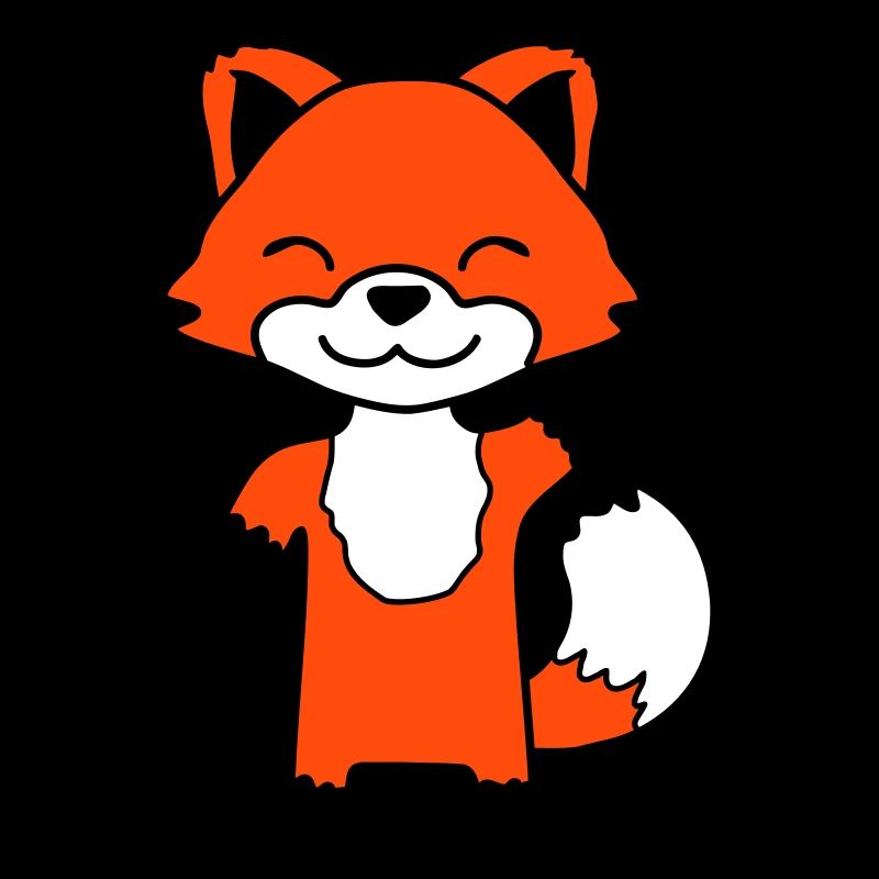 Fox waving friendly hand hello greeting cute