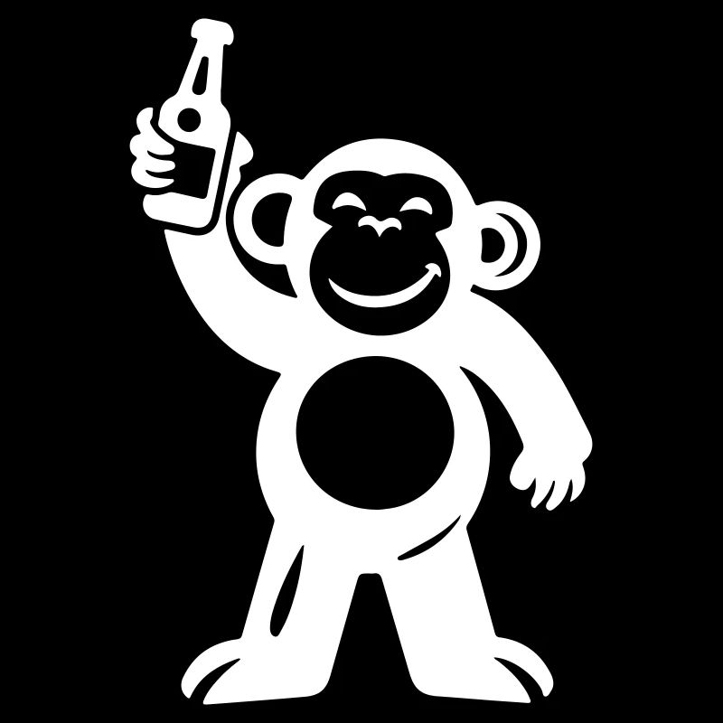 Affe Mit Bier Lustig Party