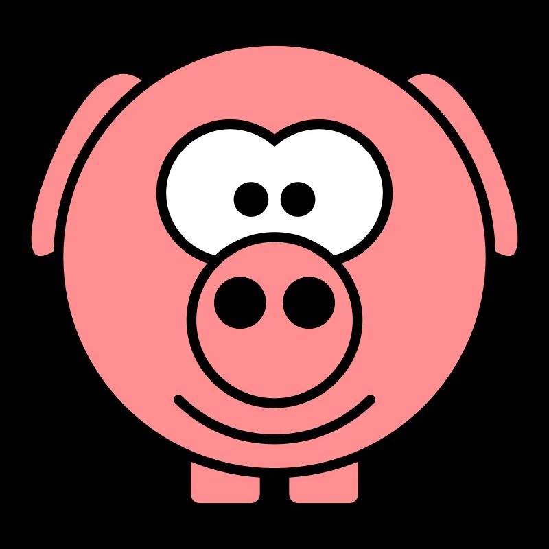 Cute cartoon comic pig peeps friendly