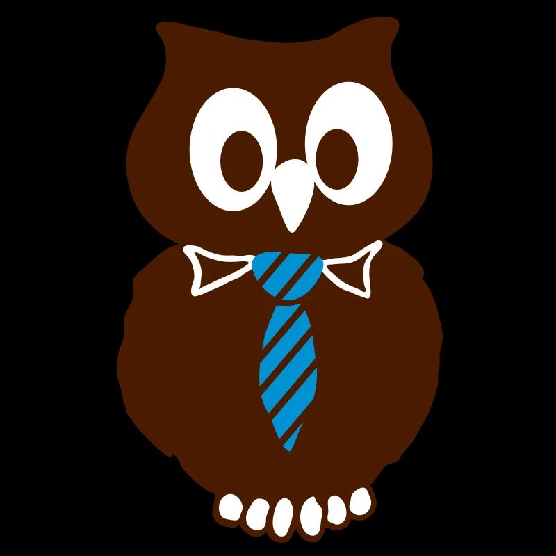 Chouette avec cravate - 3 couleurs