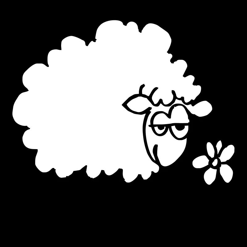 Mouton avec fleur
