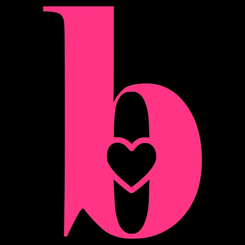 Buchstabe b Anfangsbuchstabe mit Herz