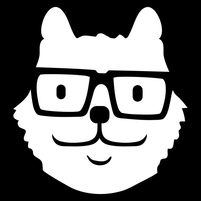 Schlaue Nerd Katze Hornbrille Geek Kätzchen Brille