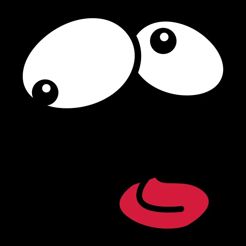 Stupide Crazy Grimace Comic Cartoon Face