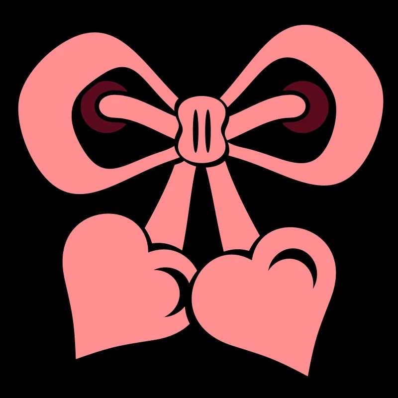 Boucle avec le coeur / arc avec des coeurs (2c)