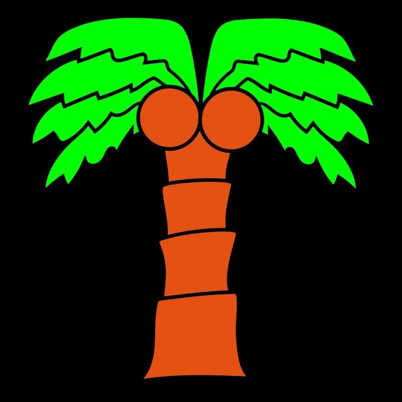 Palm Tree Island Tree Plage Vacances Noix de Mer Cool