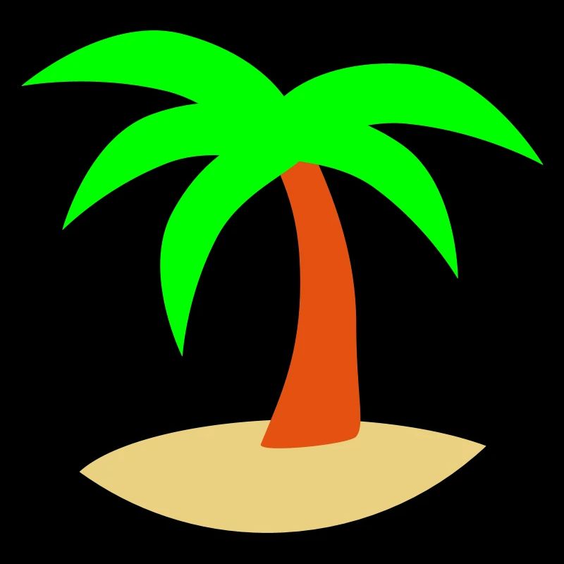 Palm Tree Island Tree Plage Vacances Noix de Mer Cool