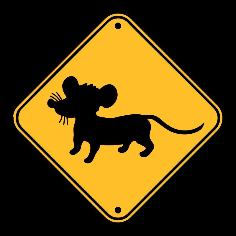 Evil Mouse Bouclier Avertissement Attention Attention Danger