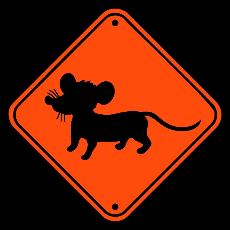Evil Mouse Bouclier Avertissement Attention Attention Danger