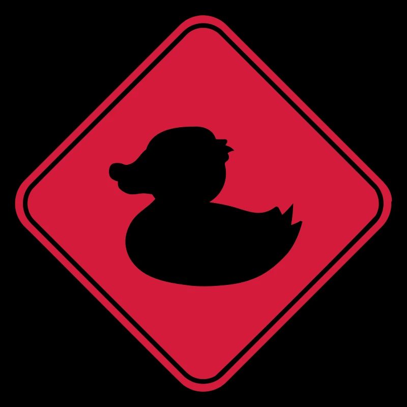 Duck Sign Warning Caution Danger Caution