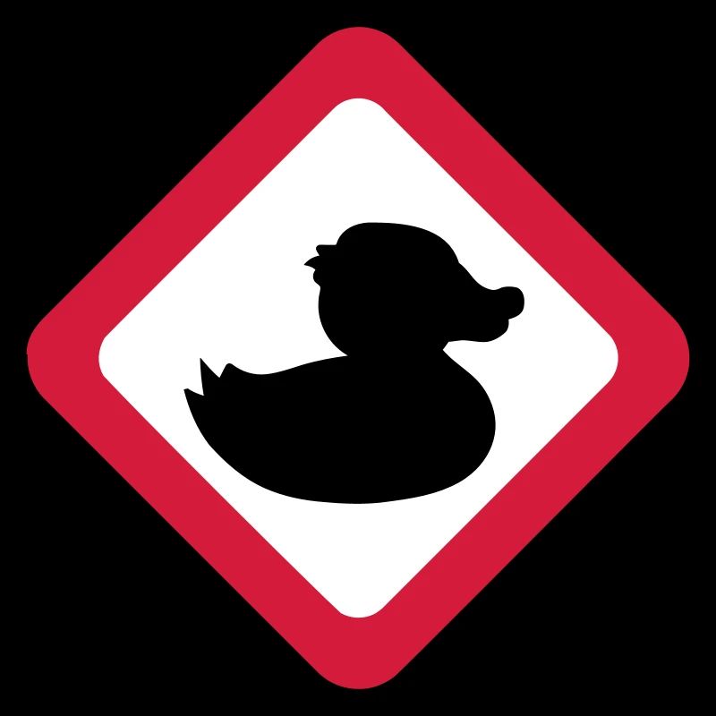 Duck Sign Warning Caution Danger Caution