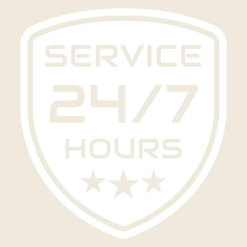 Professionelles 24/7 Support-Service-Logo. 24 Stunden s