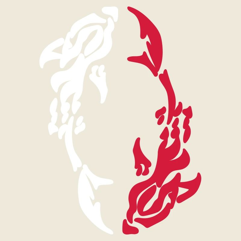 Yin Yang - Koi Karpfen - Vector Design