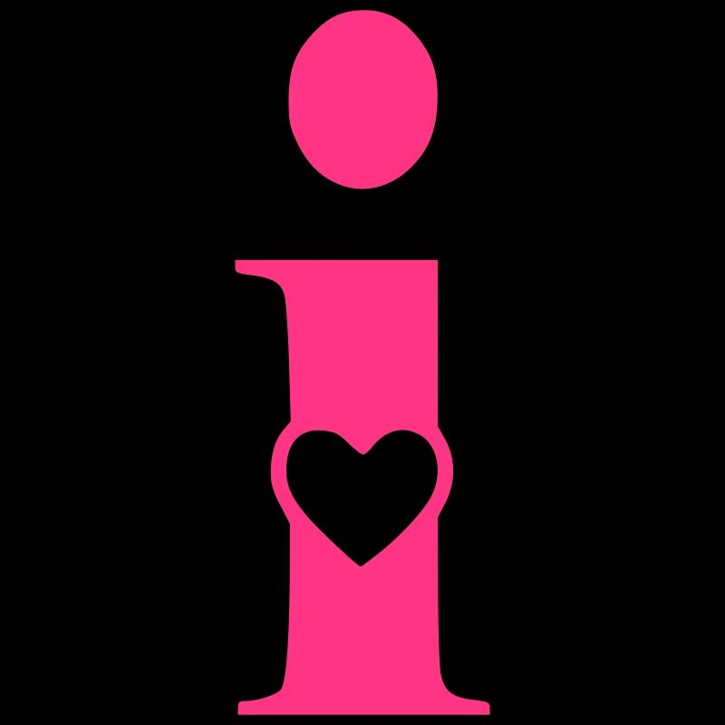 Buchstabe i Anfangsbuchstabe mit Herz