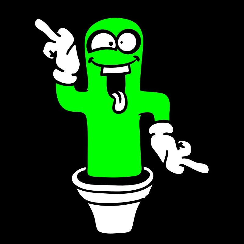 Cactus Cacti Face Prickly Funny Grimace