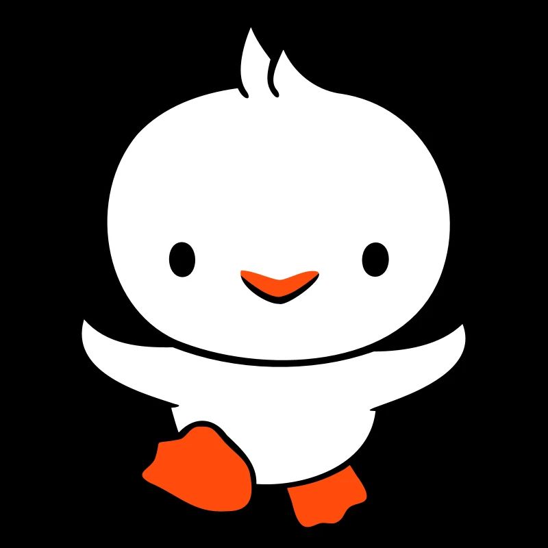 Duck running fast wants to fly cute flutter