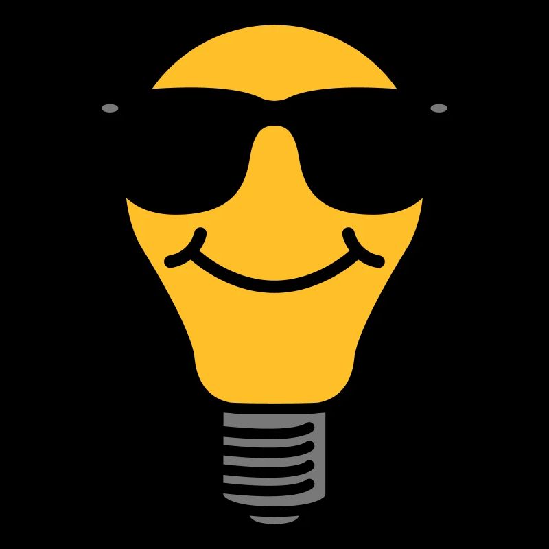Lightbulb with sunglasses