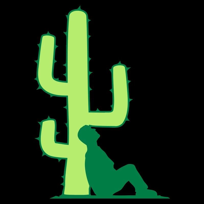 cactus relaxing leaning man resting sleeping