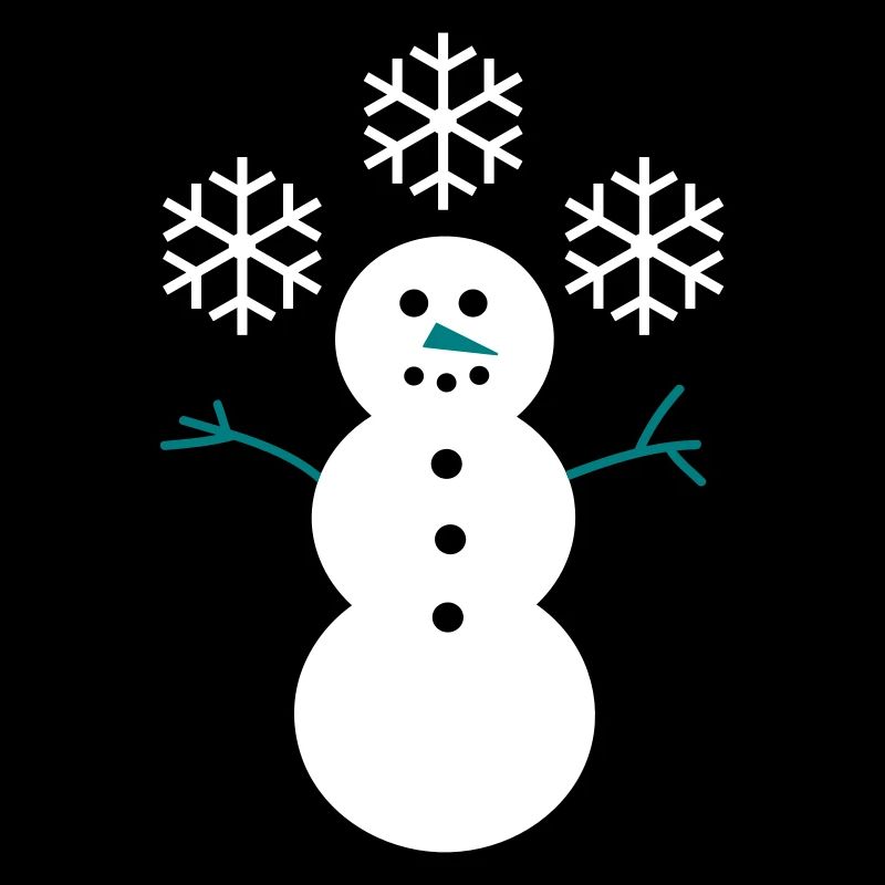 Happy Snowman with Snow