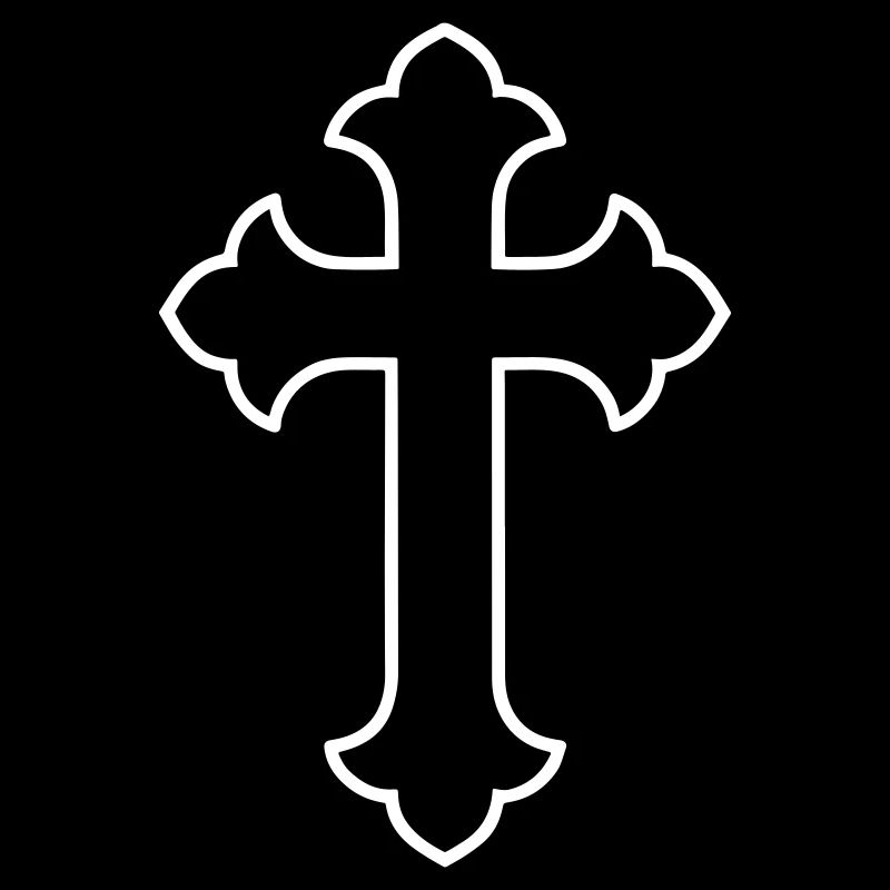 Symbole de croix Contour
