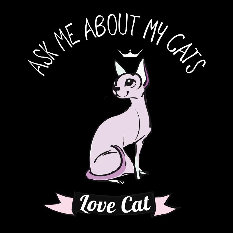 Katze miez rosa frag mich niedlich hipp zeichnung