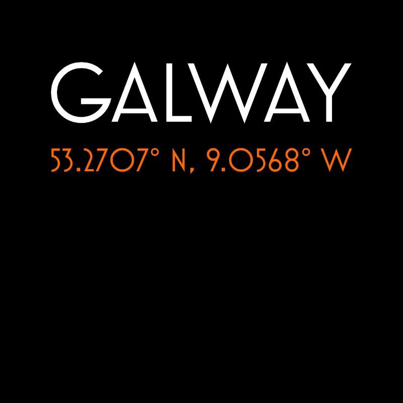 Coordonnées minimalistes de Galway Irlande