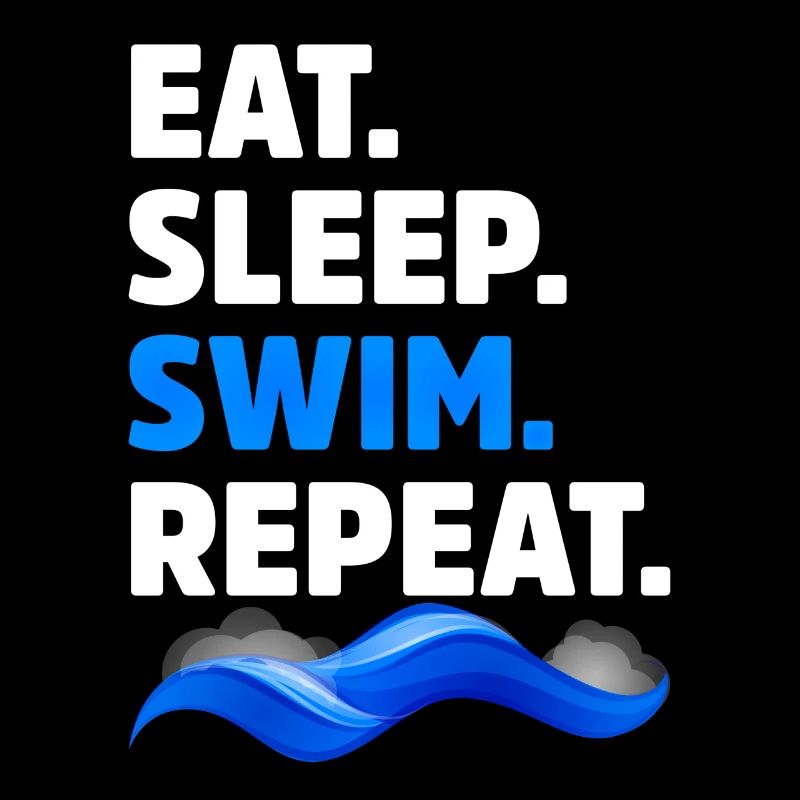 Eat Sleep Swim Repeat Funny Swimmer