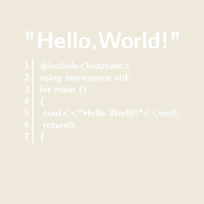 Hello Welt Programm - Programmierer T-Shirt