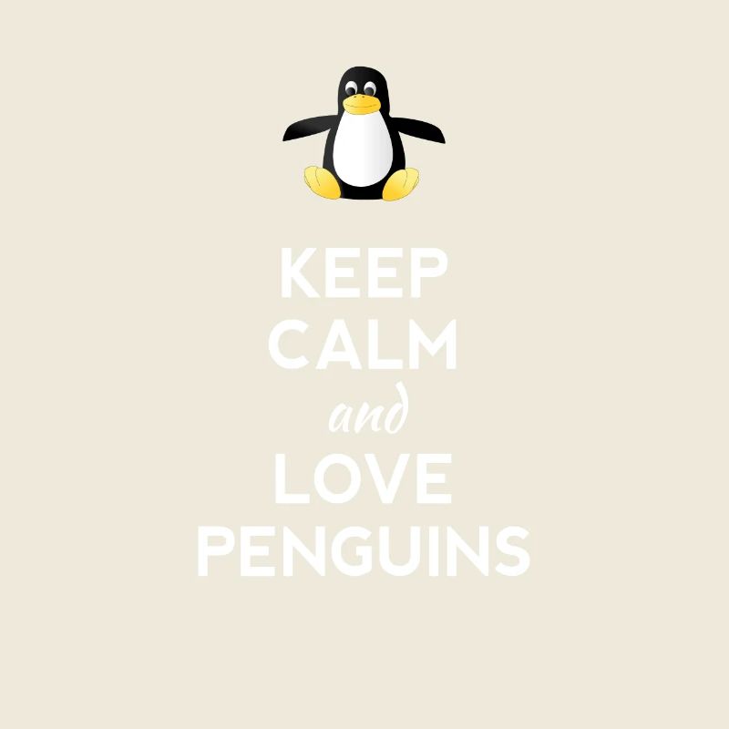 keep calm love pingouin Linux nerd ordinateur cpu lo