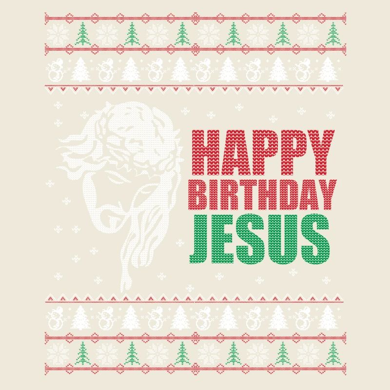 Joyeux anniversaire Jésus laid de Noël Pull