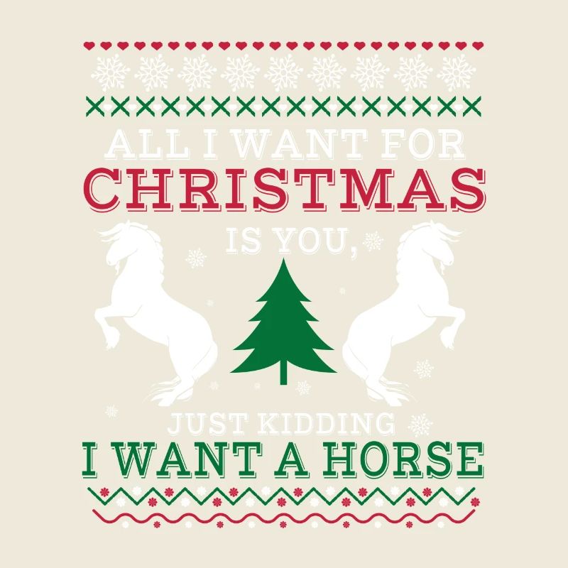 All I Want - Pferd Christmas Ugly Sweater Geschenk