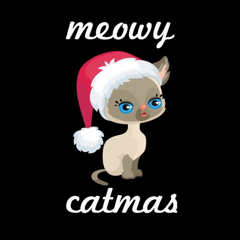 Mignon chat de Noël Design Meowy Catmas amoureux de chat