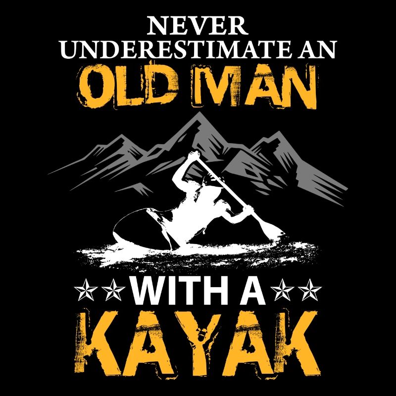 Old man with a kayak