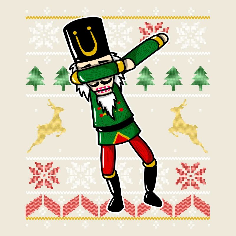 Dabbing Nutcracker - Dab Ugly Sweater Design