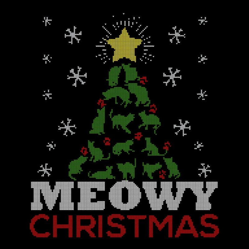Meowy Christmas Tree Ugly Shirt