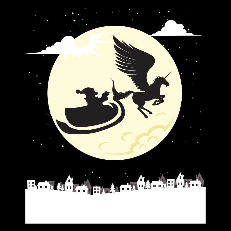 Weihnachtsmann Einhorn shirt Christmas Geschenk