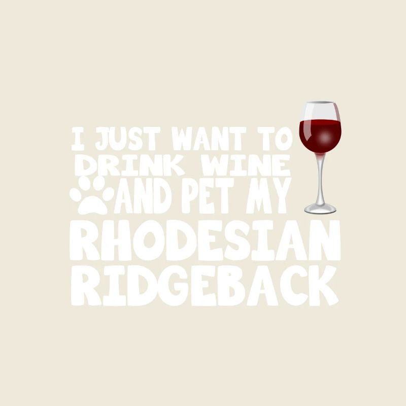 boire du vin et caresser mon Rhodesian Ridgeback