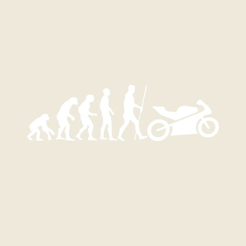 Die Evolution der Menschheit ist das Motorrad