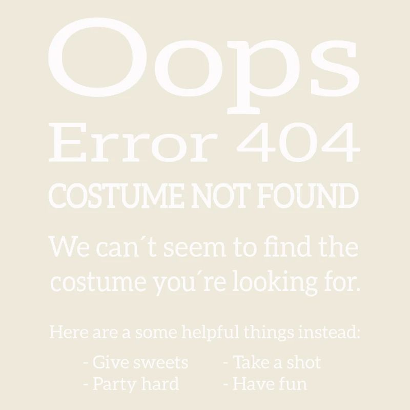 Erreur 404 Not Found Costume Carnival / Halloween