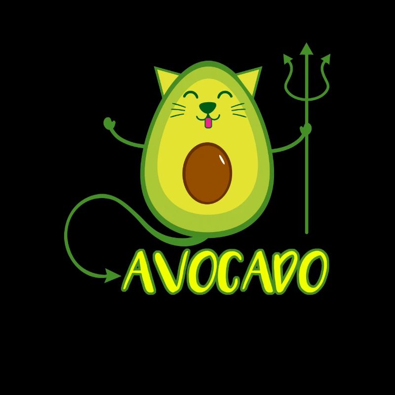 Katze Avocado Veganes Geschenk