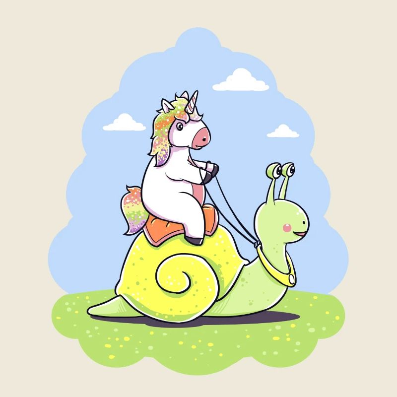 Einhorn lustig Schnecke Geschenk Geburtstag Kind