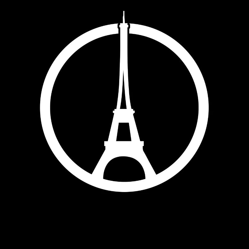 France Peace Sign Eiffel Tower Frenchman Pride