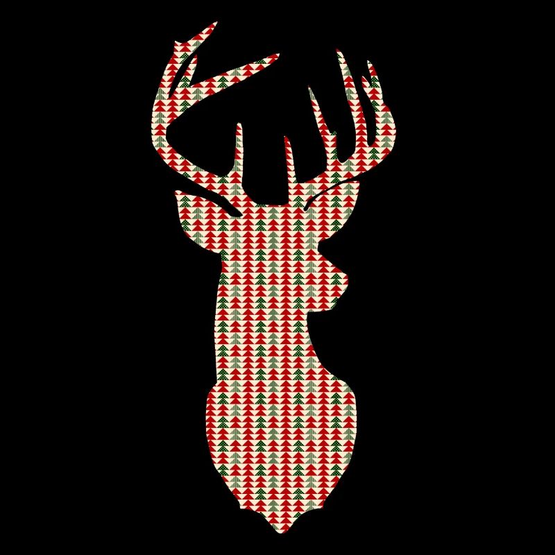 Christmas deer - geometry Christmas tree design