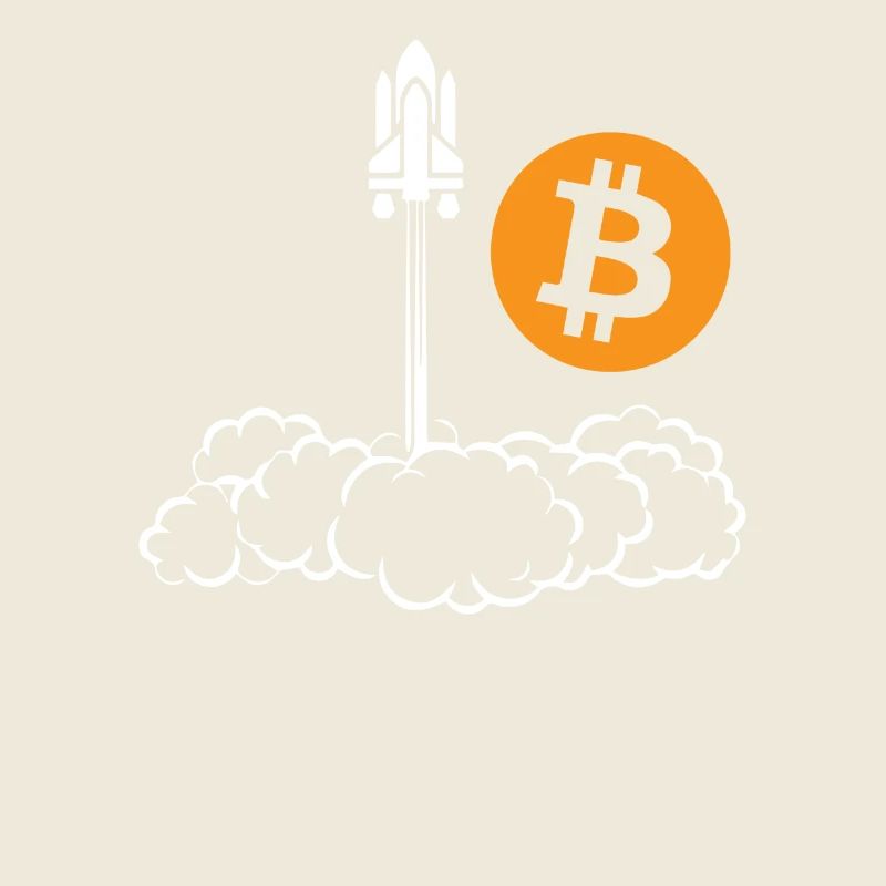 Bitcoin To The Moon Rocket Space Shuttle HODL Pun