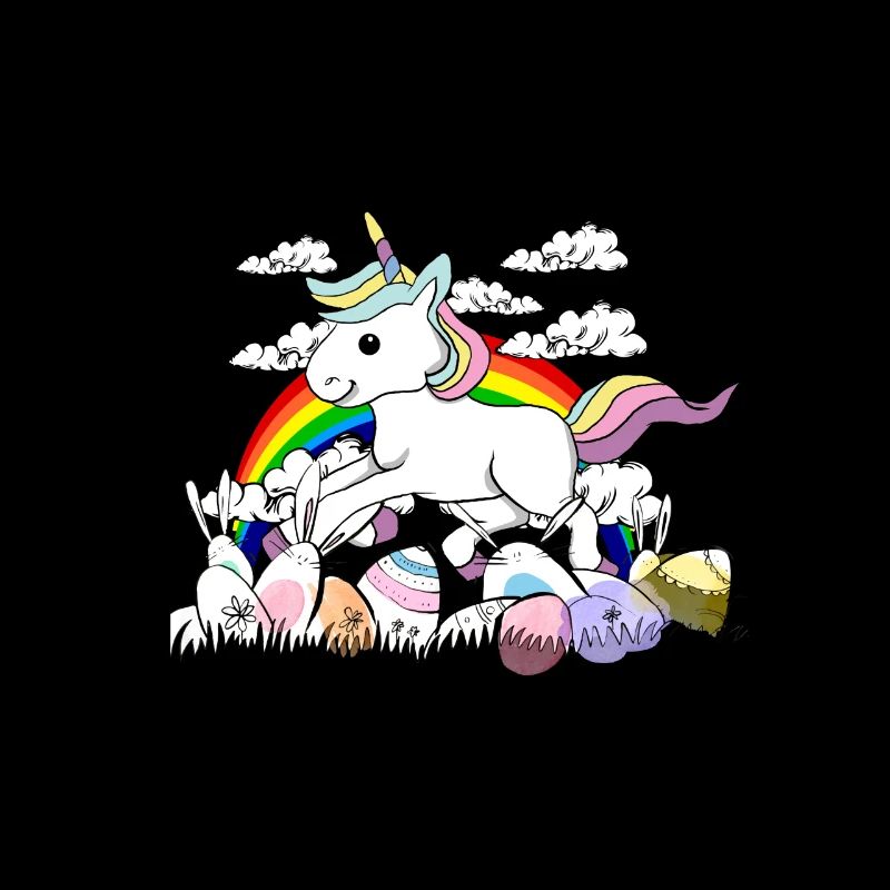 Unicorn easter bunny Easter eggs